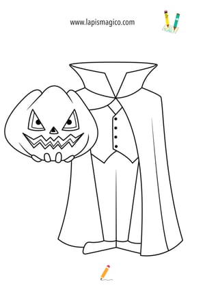 Desenhos de Halloween ou dia das Bruxas para colorir, ficha pdf nº12