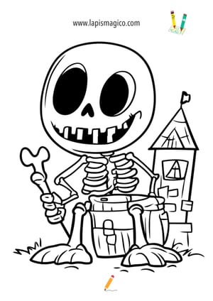 Desenhos de Halloween ou dia das Bruxas para colorir, ficha pdf nº15