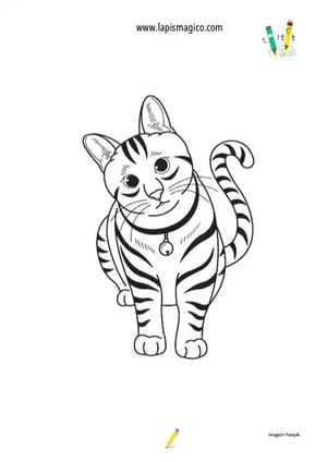 Desenhos de gatinhos fofinhos para colorir, ficha pdf nº7