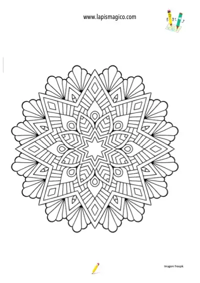 Desenhos de mandalas para colorir, ficha pdf nº3