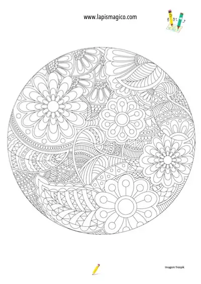 Desenhos de mandalas para colorir, ficha pdf nº4