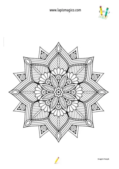Desenhos de mandalas para colorir, ficha pdf nº5
