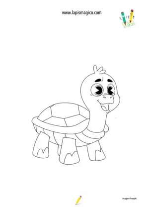 Desenhos de Tartarugas fofinhos para colorir, ficha pdf nº1