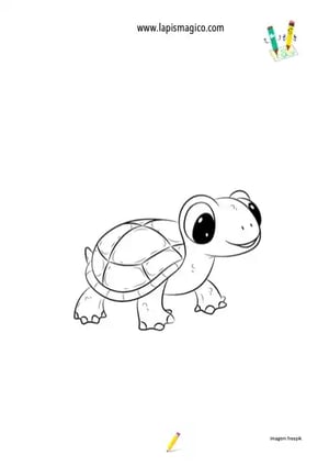 Desenhos de Tartarugas fofinhos para colorir, ficha pdf nº2