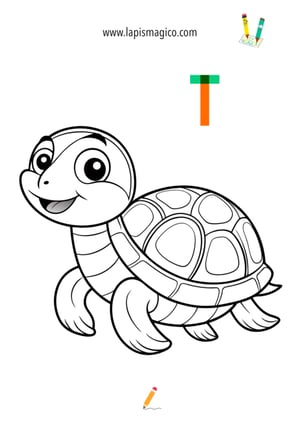 Desenhos de Tartarugas fofinhos para colorir, ficha pdf nº4