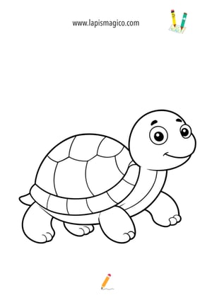 Desenhos de Tartarugas fofinhos para colorir, ficha pdf nº9