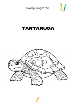 Desenhos de Tartarugas fofinhos para colorir, ficha pdf nº17