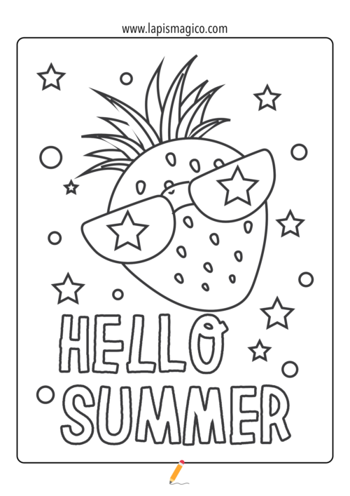 Desenhos de verão para colorir, ficha pdf nº11