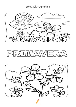 Desenhos de primavera para colorir, ficha pdf nº4 Desenhos de primavera para colorir, ficha pdf nº4