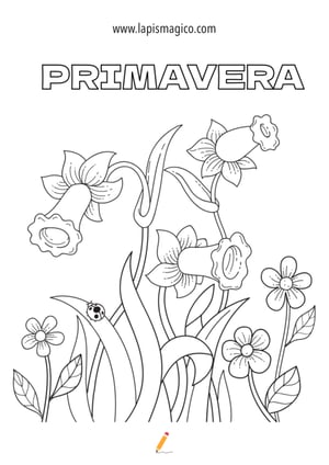 Desenhos de primavera para colorir, ficha pdf nº5 Desenhos de primavera para colorir, ficha pdf nº5