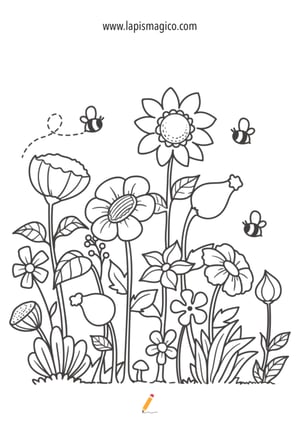 Desenhos de primavera para colorir, ficha pdf nº6 Desenhos de primavera para colorir, ficha pdf nº6