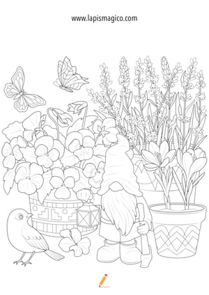 Desenhos de primavera para colorir, ficha pdf nº10 Desenhos de primavera para colorir, ficha pdf nº10