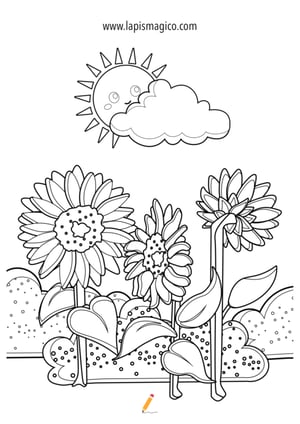 Desenhos de primavera para colorir, ficha pdf nº15 Desenhos de primavera para colorir, ficha pdf nº15
