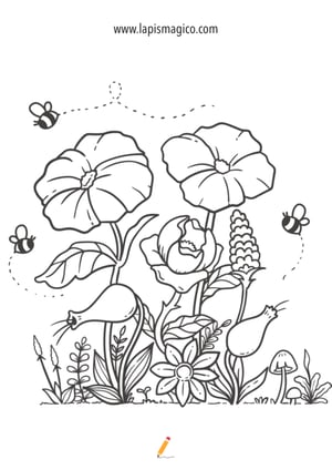 Desenhos de primavera para colorir, ficha pdf nº17 Desenhos de primavera para colorir, ficha pdf nº17