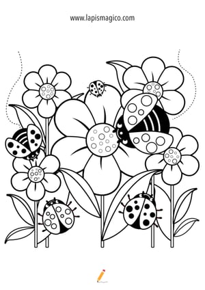 Desenhos de primavera para colorir, ficha pdf nº20 Desenhos de primavera para colorir, ficha pdf nº20