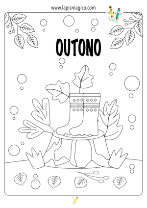 Desenhos de outono para colorir, ficha pdf nº1