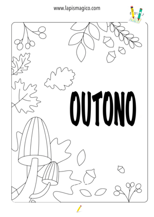 Desenhos de outono para colorir, ficha pdf nº2