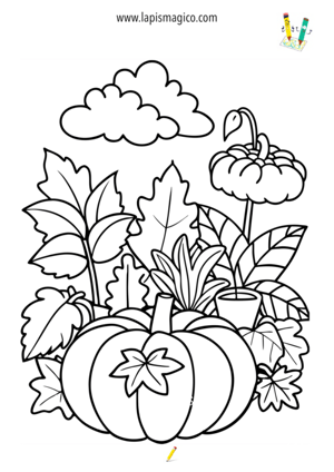 Desenhos de outono para colorir, ficha pdf nº3