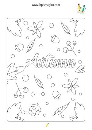 Desenhos de outono para colorir, ficha pdf nº4