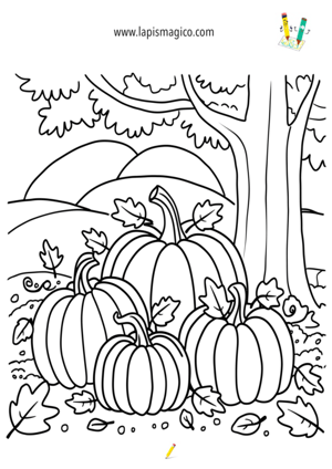 Desenhos de outono para colorir, ficha pdf nº7