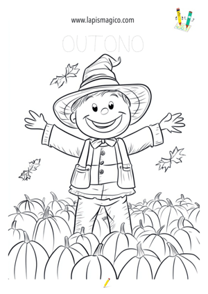 Desenhos de outono para colorir, ficha pdf nº12