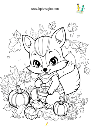 Desenhos de outono para colorir, ficha pdf nº13