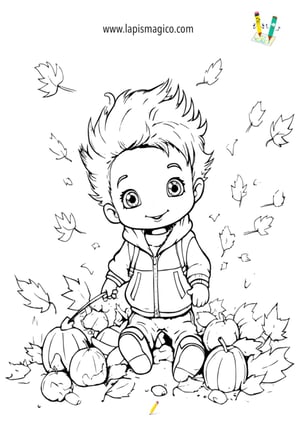 Desenhos de outono para colorir, ficha pdf nº15