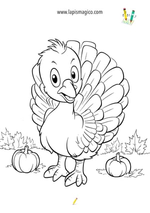 Desenhos de perus para colorir, ficha pdf nº6