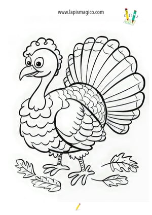 Desenhos de perus para colorir, ficha pdf nº8