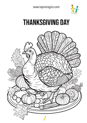 Desenhos de perus para colorir, ficha pdf nº11