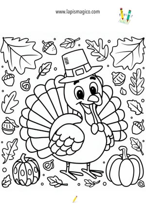 Desenhos de perus para colorir, ficha pdf nº13