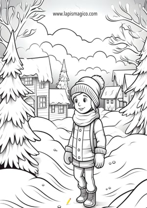 Desenhos de inverno para colorir, ficha pdf nº2