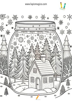 Desenhos de inverno para colorir, ficha pdf nº11