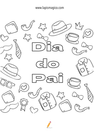 Desenhos do Dia do Pai para colorir, ficha pdf nº2