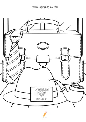 Desenhos do Dia do Pai para colorir, ficha pdf nº4