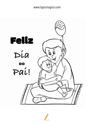 Desenhos do Dia do Pai para colorir, ficha pdf nº5
