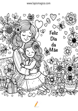 Desenhos do Dia da Mãe para colorir, ficha pdf nº2