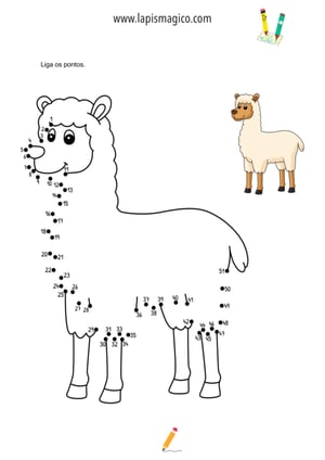 Desenhos de lamas fofinhos para colorir, ficha pdf nº10
