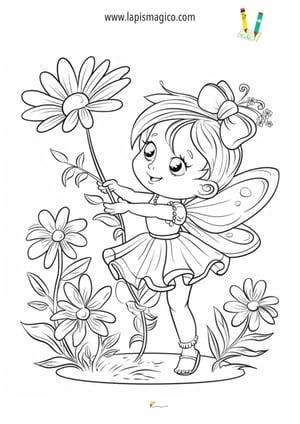 Desenhos de fadas fofinhas para colorir, ficha pdf nº1