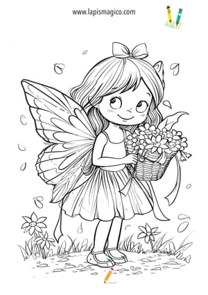 Desenhos de fadas fofinhas para colorir, ficha pdf nº2