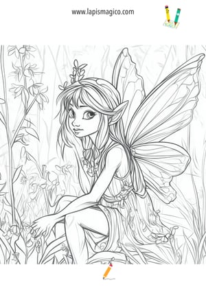 Desenhos de fadas fofinhas para colorir, ficha pdf nº10