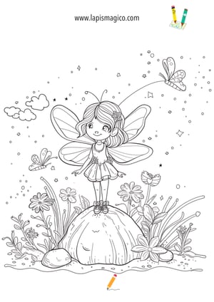 Desenhos de fadas fofinhas para colorir, ficha pdf nº13