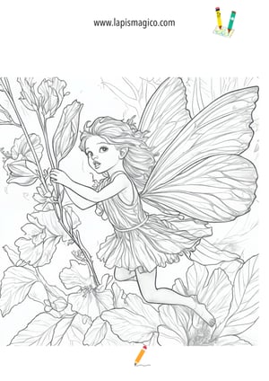 Desenhos de fadas fofinhas para colorir, ficha pdf nº15