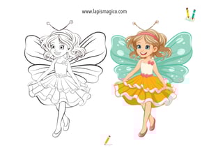 Desenhos de fadas fofinhas para colorir, ficha pdf nº18