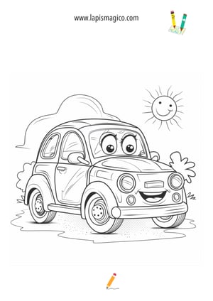 Desenhos de carros espetaculares para colorir, ficha pdf nº1