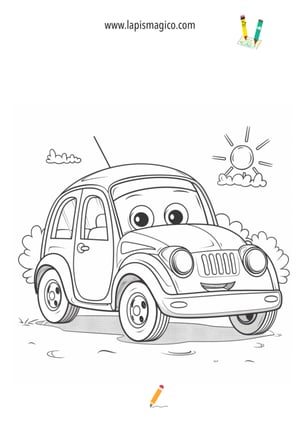 Desenhos de carros espetaculares para colorir, ficha pdf nº3