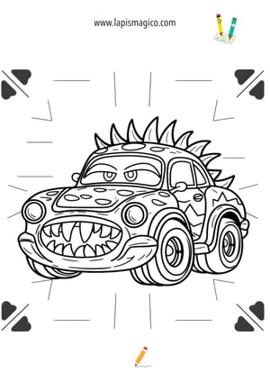 Desenhos de carros espetaculares para colorir, ficha pdf nº4