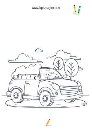 Desenhos de carros espetaculares para colorir, ficha pdf nº12