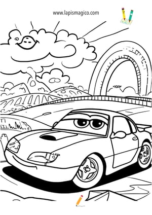 Desenhos de carros espetaculares para colorir, ficha pdf nº14