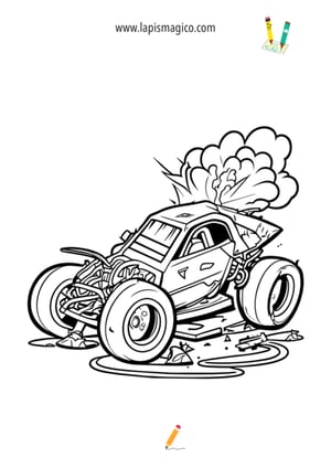 Desenhos de carros espetaculares para colorir, ficha pdf nº15